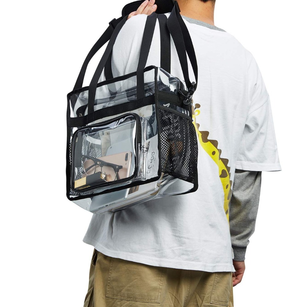Heavy Equipment Bucket - Bolsa tote transparente, resistente, de plástico,
